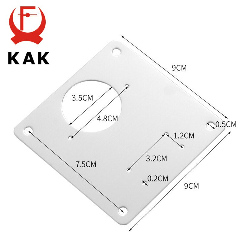 KAK Stainless Steel Cabinet Hinge Repair Plate 1-8 Pack Door Hinge Mounted Plate with Screws Furniture Hardware Accessories - KiwisLove