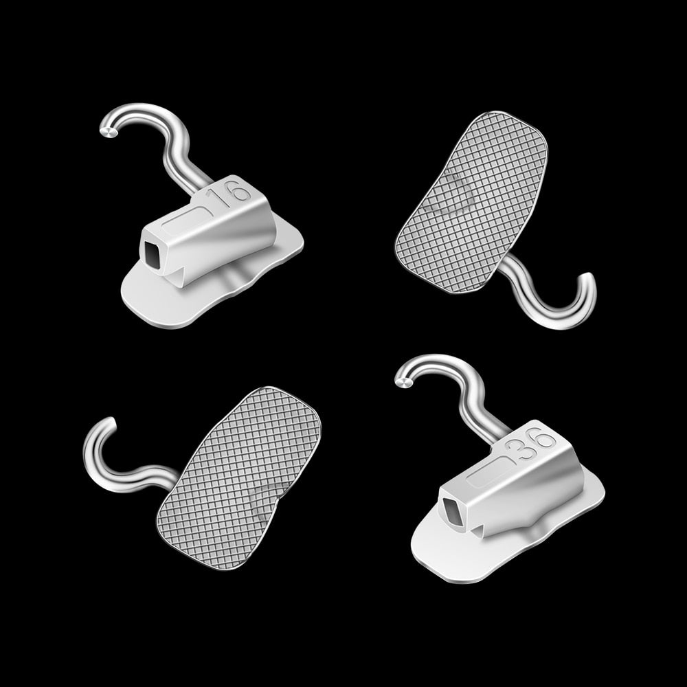 5 Kits AZDENT Dental Orthodontic 1st Mola Single Bondable Non-Convertible Roth/MBT 0.022 Buccal Tube with Sliding Crimpable Hook - KiwisLove