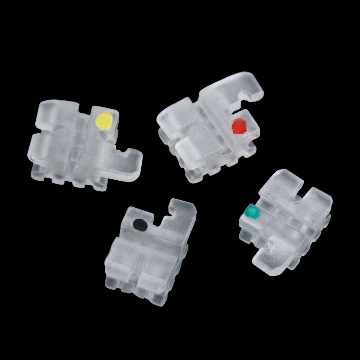 400pcs/Pack AZDENT Dental Orthodontic Ceramic Brackets 5*5 Roth/MBT .022 345 Hooks Mesh Base - KiwisLove