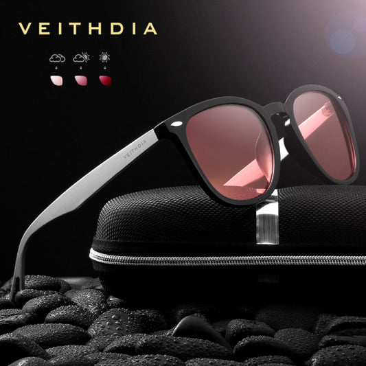 VEITHDIA Brand Unisex Aluminum+TR90 Men's Photochromic Mirror Sun Glasses Eyewear Vintage Outdoor Sunglasses For Women 6116 - KiwisLove