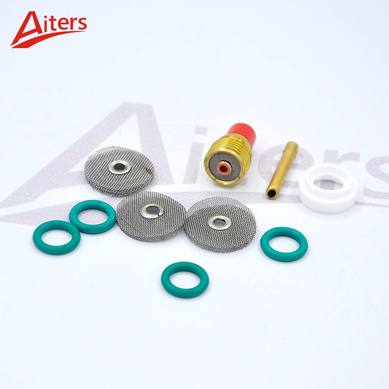 12PCS/Set TIG Welding #12 Pyrex Glass Cups Kit Torch for WP9 20 25 Stubby Collets Body and Stainless Mesh - KiwisLove