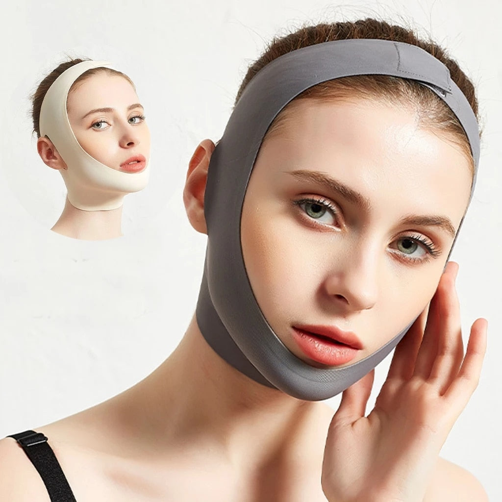 Elastic Face Slimming Bandage V Line Face Shaper Women Chin Cheek Lift Up Belt Facial Anti Wrinkle Strap Face Care Slim Tools - KiwisLove