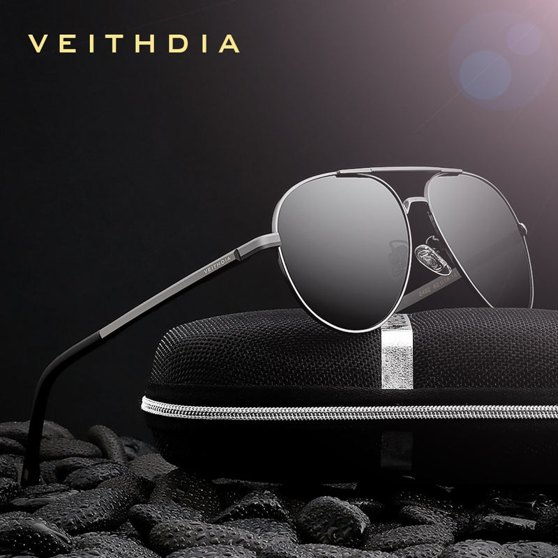 VEITHDIA Men Vintage Polarized UV400 Sunglasses Outdoor Classic Women Sun Glasses Coating Lens Driving Eyewear For Male 2482 - KiwisLove