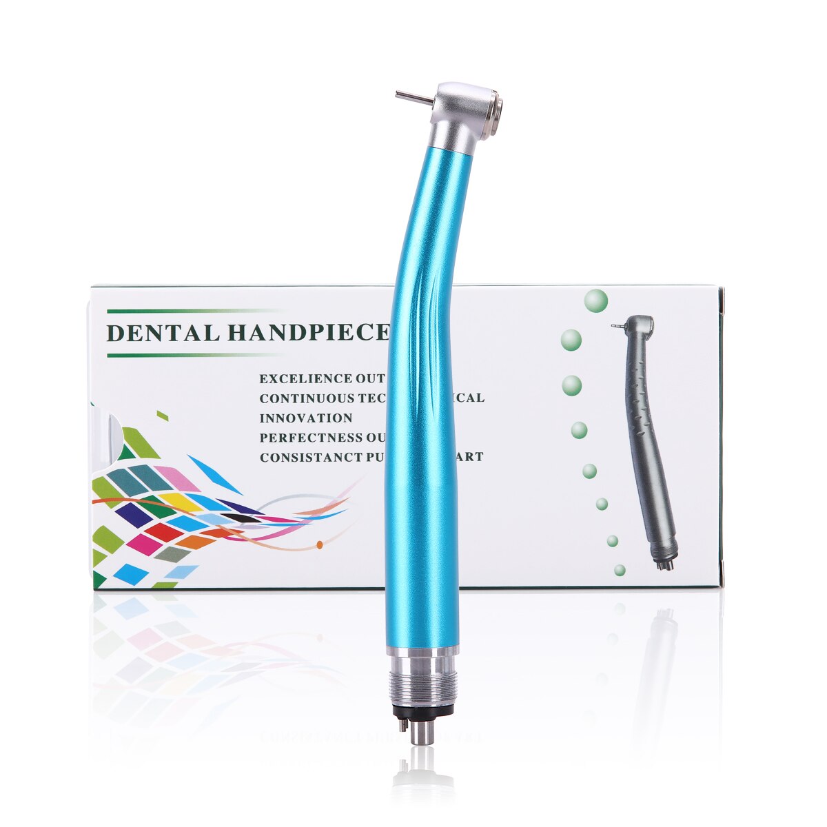 2/4Holes Dental High Speed Handpiece Push Button Standard Head Air Turbine Single Water Spring Rotor/Cartridge - KiwisLove