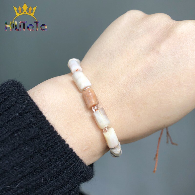 Natural Faceted SunStone Stone Beads Cylinder Shape Gem Spacer Beads For Jewelry Making DIY Charms Bracelet Accessories 7.5&#39;&#39; - KiwisLove