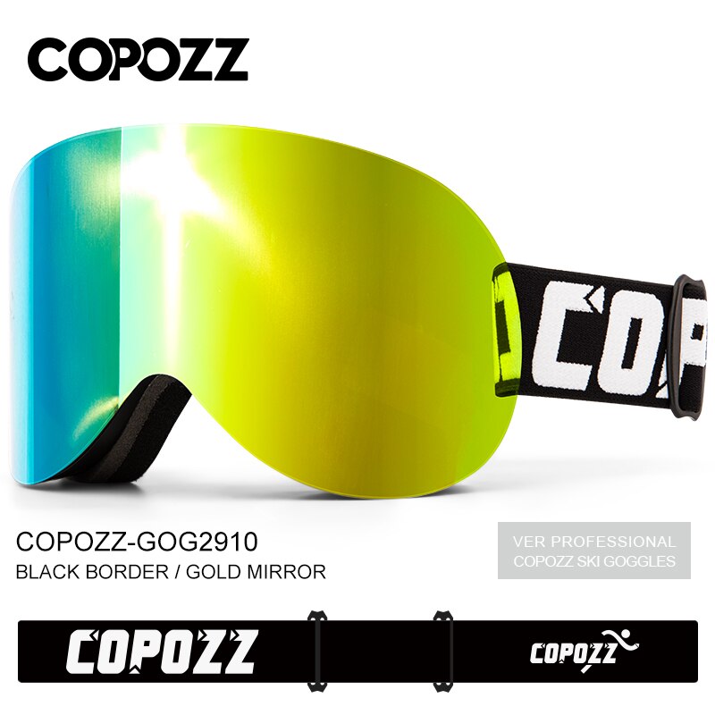 COPOZZ Ski Googles Snowboard Ski Glasses Men Women Anti-fog Cylindrical Snow Ski Goggles UV Protection Winter Sports Gafas Ski - KiwisLove