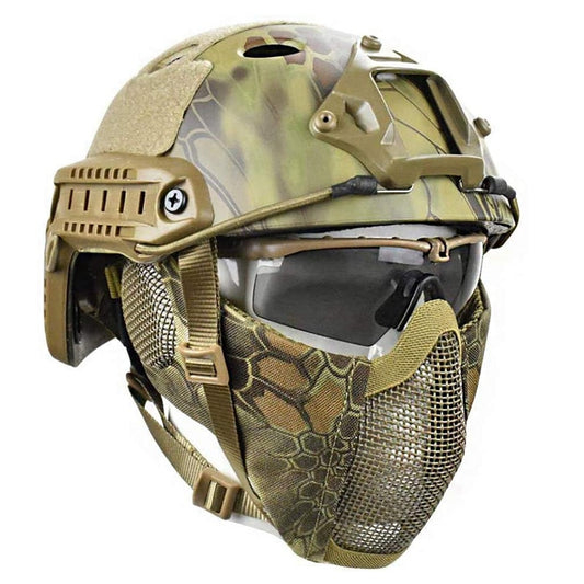 Tactical Helmet Mask Cs Airsoft Paintball Army War Game Motorcycle Hunting Solid Color Fast Helmet - KiwisLove