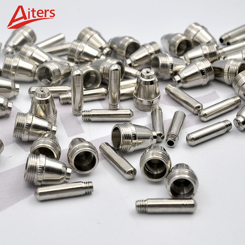 AG60 SG55 100PCS Air Plasma Cutting Torch Electrode and Nozzle Kit Ceramic Shield Cutter Torch Consumables Guide Ring - KiwisLove
