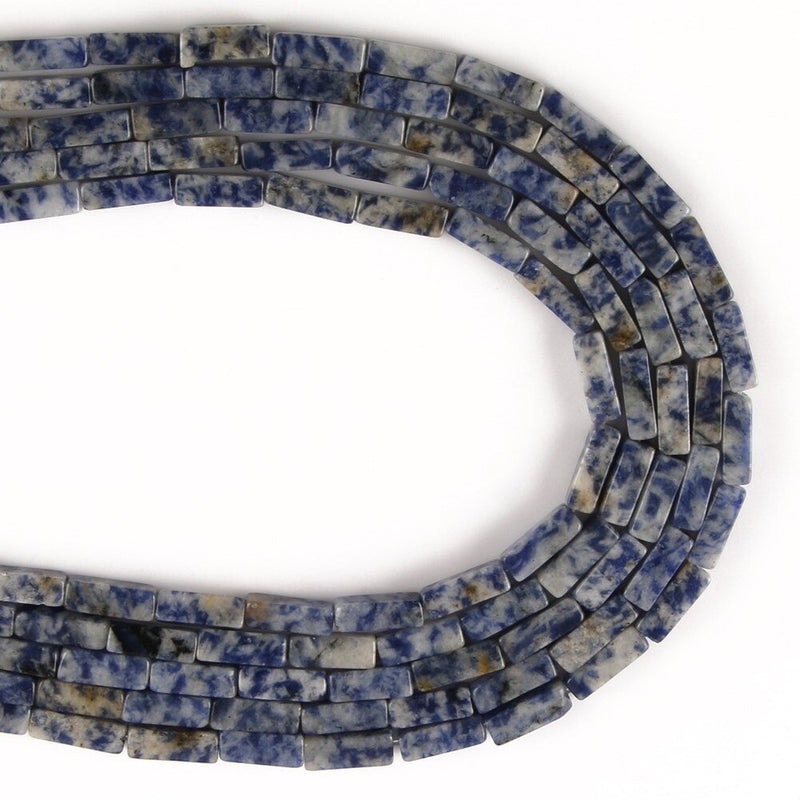 4x13mm Natural Stone Tube Rectangle Sea Sediment Lapis Lazuli Opal Quartz Beads for Jewelry DIY Bracelet Charms Accessories 15&#39;&#39;