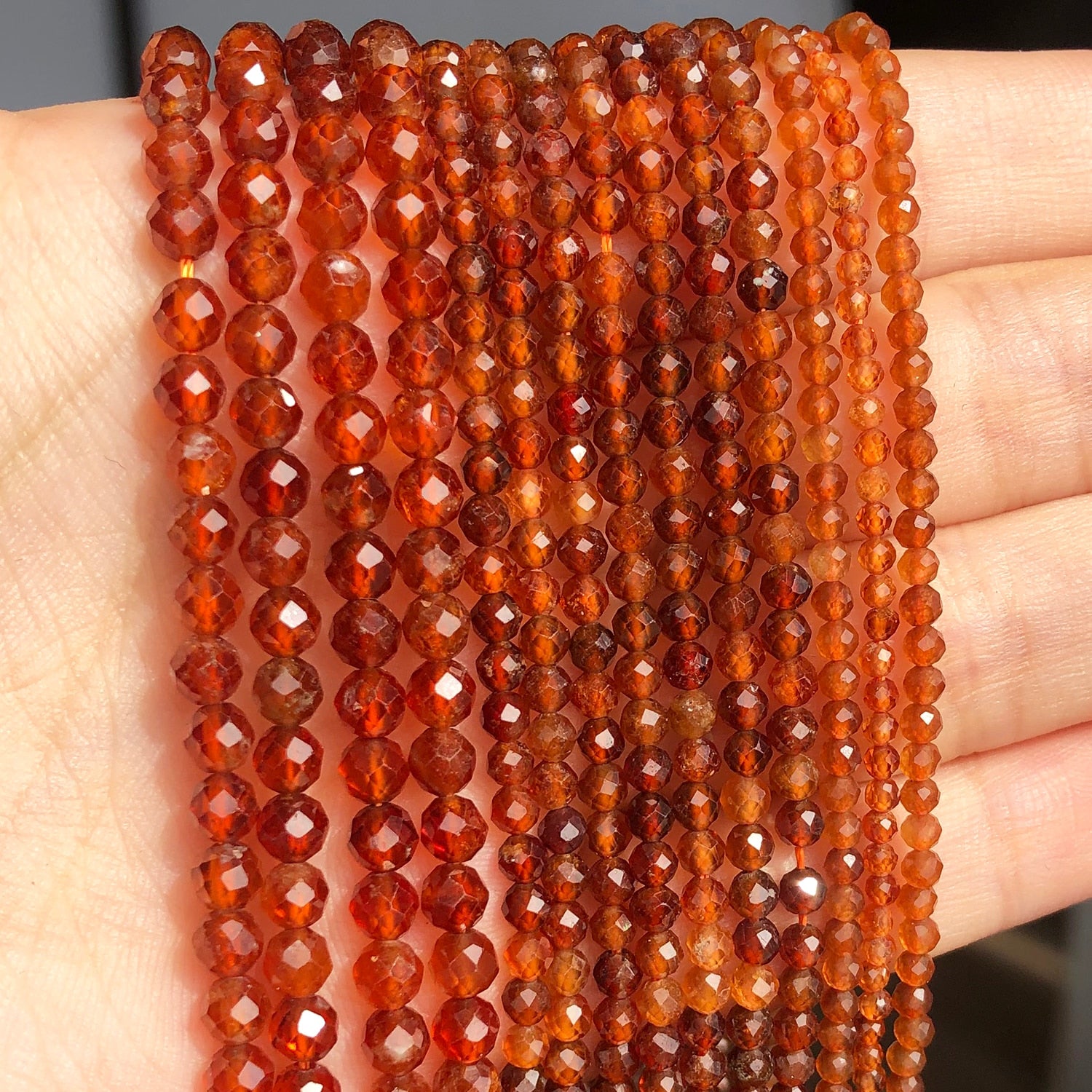 Natural Stone Faceted Coffee Quartz Crystal Small Beads for Jewelry DIY 2 3 4mm Round Beads Making Bracelet Accessories 15&#39;&#39; - KiwisLove