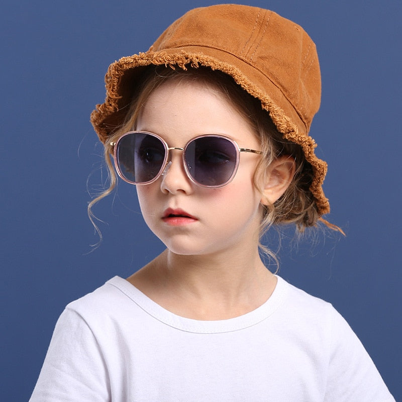 Children Kids Sunglasses Fashion Vintage Boys Girls Baby Sun Glasses UV400 Eyewear Cool Classic Gradient Polarized Lens D3053 - KiwisLove