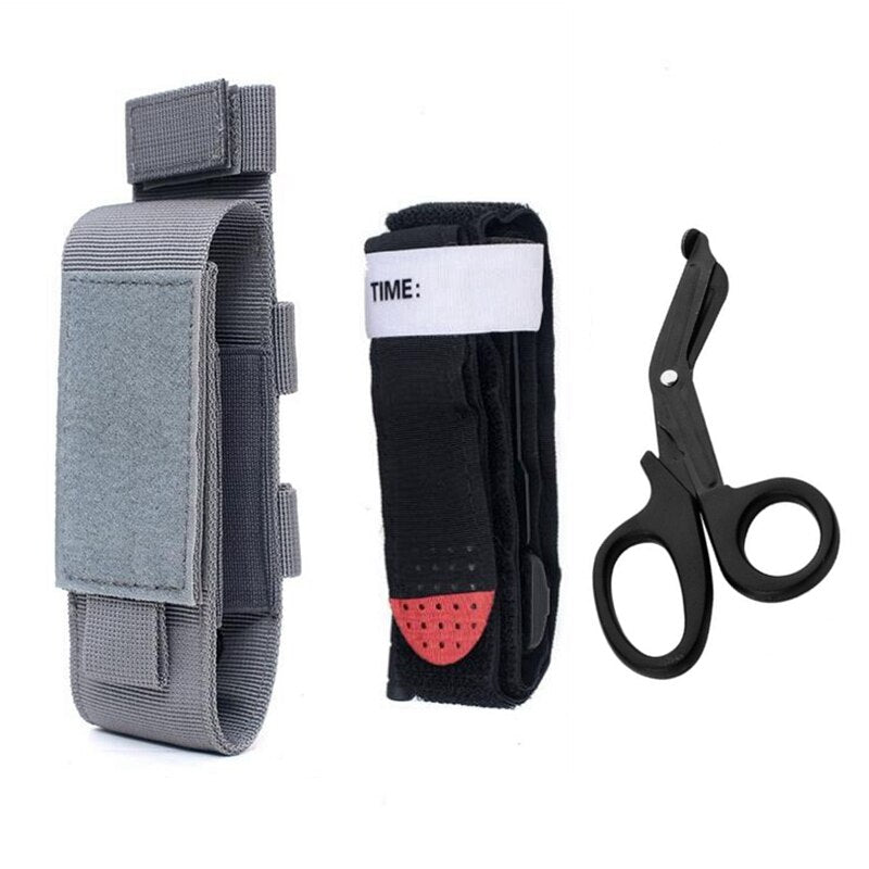 EDC Tourniquet Storage Bag Tactical Medical Scissor Pouch Molle Knife Flashlight Holster Case Military Hunting Accessories - KiwisLove