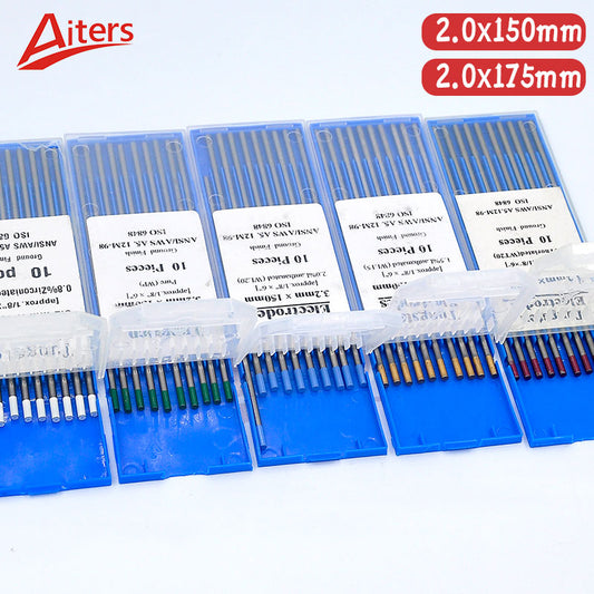 2.0x150 175mm Tungsten Electrodes Welding Rods WT20 WL15 WZ8 WL20 WP WC20 Tungsten Needle for Argon Arc - KiwisLove