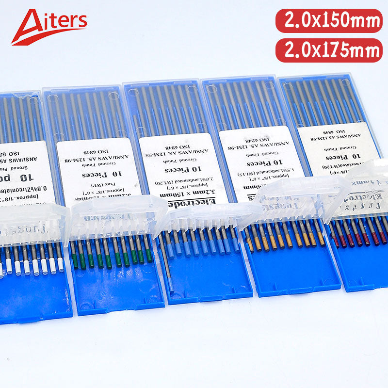 WP Torch 2.0x150 175mm Tungsten Electrodes Welding Rods WT20 WL15 WZ8 WL20 WP WC20 Tungsten Needle for Argon Arc TIG Accessories - KiwisLove