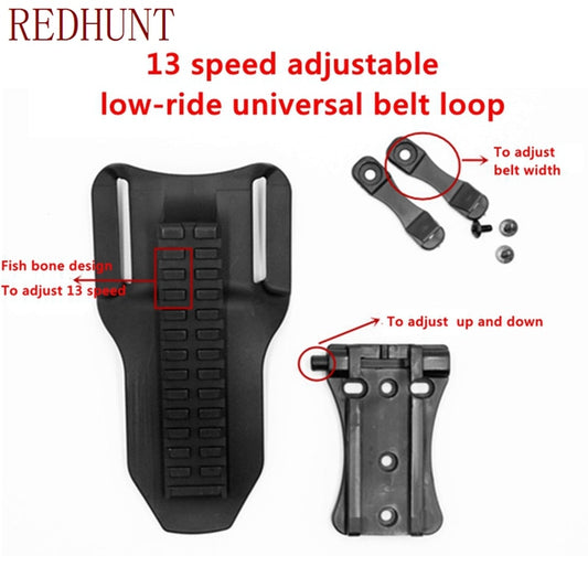 New Tactical Universal 13 Speed Low Ride Belt Loop Tactical Duty Belt Platform Quick Detach Holster Adapter Mount Molle - KiwisLove