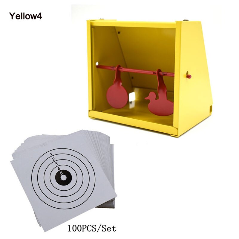 14x14cm Shooting Target 100pcs Paintball Paper BB Bullets Steel Self Resetting Target for Training/Rifle/Gun - KiwisLove