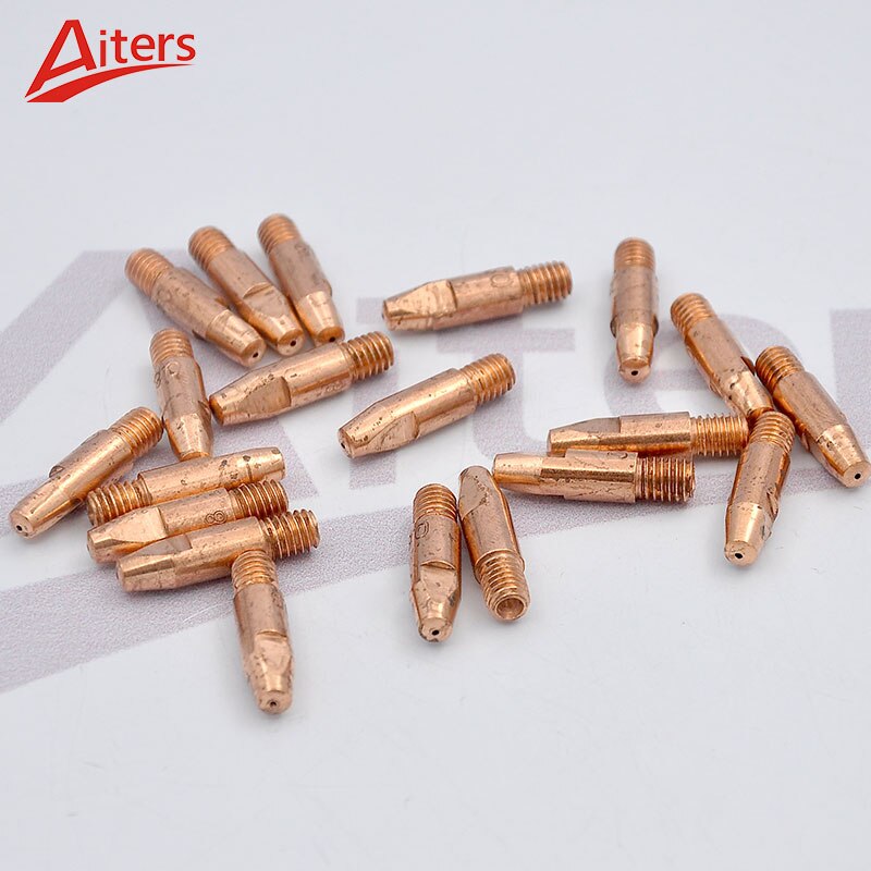 20CPS E-Cu CuCrZr Contact Tips for 23KD 24KD Consumables M6x28mm x0.6-1.2mm MIG Welding Torch Accessories E-Cu CuCrZr - KiwisLove