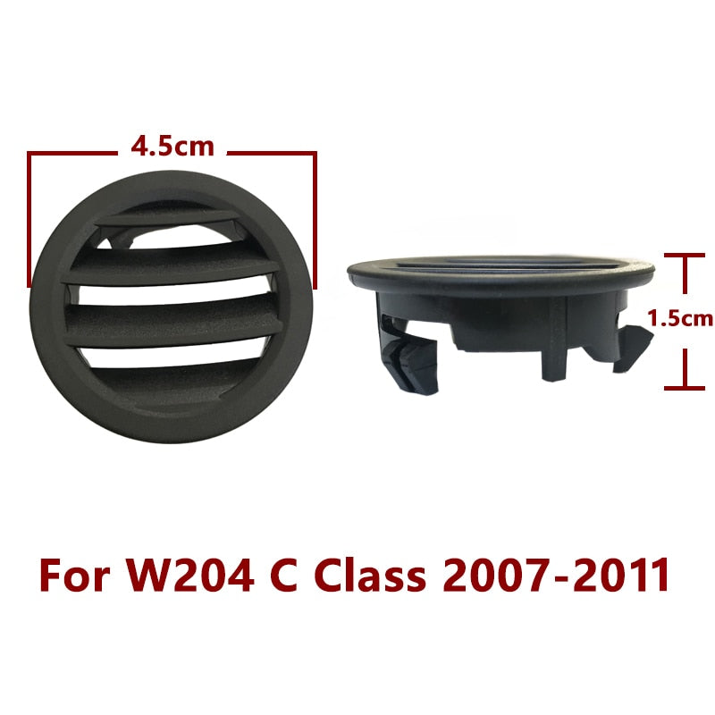 LHD RHD Console Small Round AC Air Vent Grille Cover For Mercedes Benz W204 C Class C180 C200 220 230 260 280 300 350 2007-2014 - KiwisLove