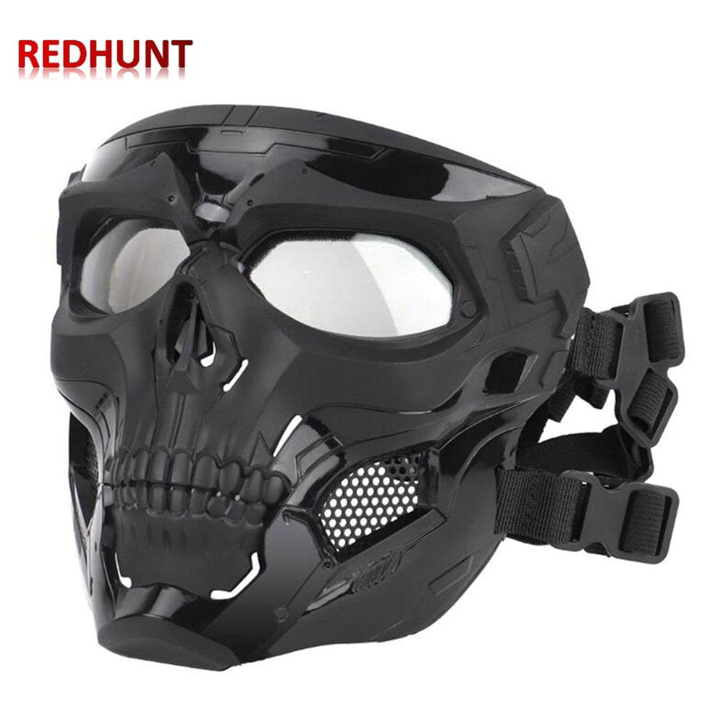 Airsoft Paintball Skull Skeleton Mask Tactical Full Face Mask with Eye Protection Helmet Mask FOR Paintball Game - KiwisLove