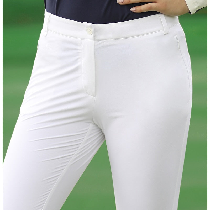 PGM Women Golf Pants Fall Winter Comfortable Quick Dry Trousers Slim Sports Wear Ladies Clothes Clothing White Black Red KUZ092 - KiwisLove