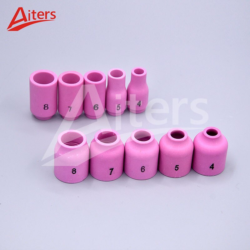 TIG Welding Torch 55PCS For WP-17/18/26 Stubby Gas Lens Pyrex Glass Cup Collet and Alumina Ceramic Nozzle Cups - KiwisLove