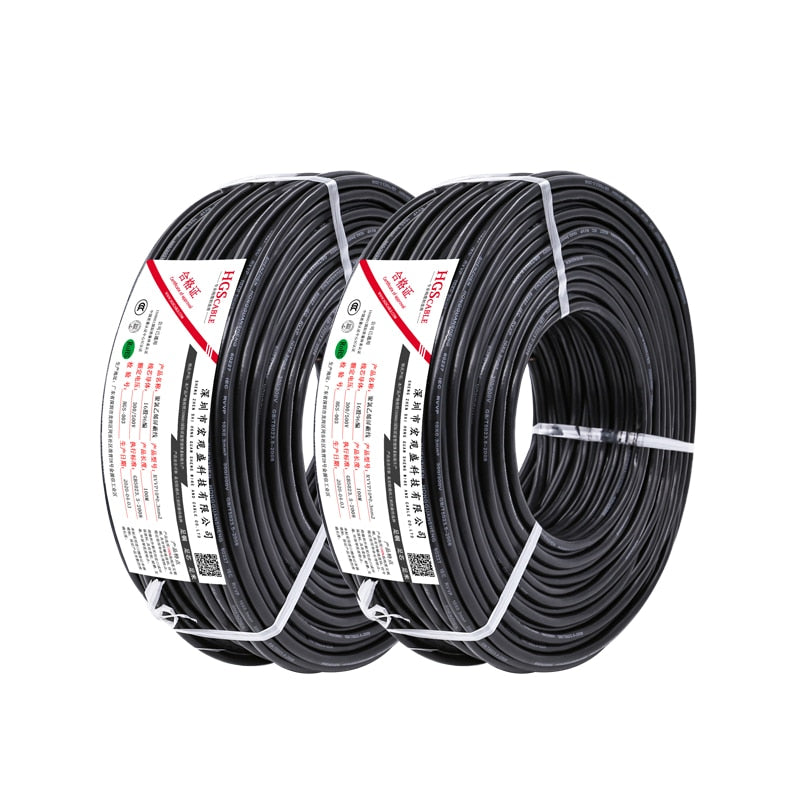 1 Meter 22 20 18 17 15 AWG RVVP Shielded Cable 2/3/4/5/6/7/8/10 Cores Bare Copper PVC Insulated  Control Line UL2547 Signal Wire - KiwisLove