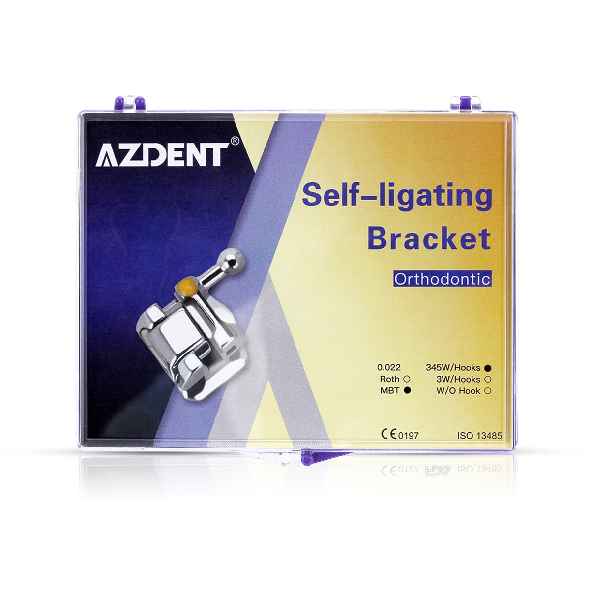 AZDENT Dental Orthodontic Self-locking Bracket Passive Roth/MBT 0.022 345 Hook - KiwisLove