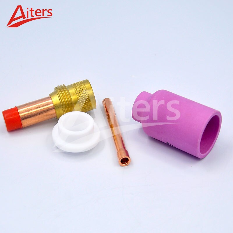 TIG Welding 4PCS WP-17/18/26 Stubby Gas Lens kit Collet Body Medium Gas Lens Collet Body 45V26 10N24 Collets - KiwisLove