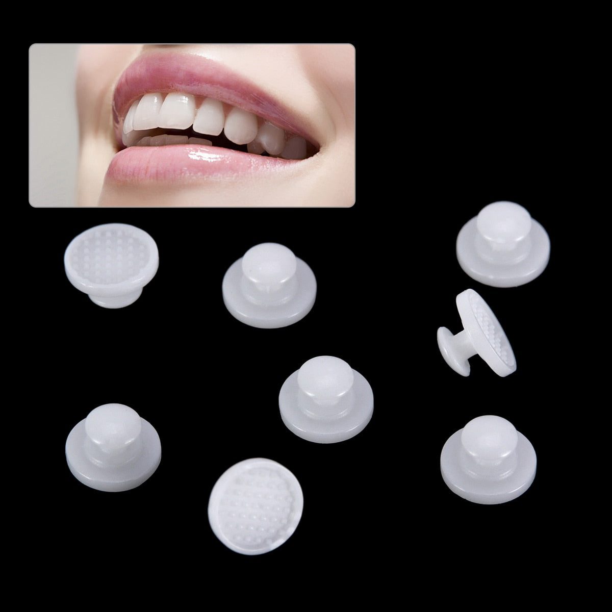 10pcs/Pack Dental Orthodontic Metal Buttons Lingual Buckle Composite Ceramic For Bondable Round Base - KiwisLove