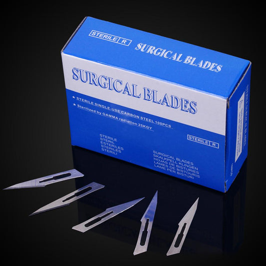 100pcs Stainless Steel Surgical Scalpel Blades for Medical Dental Beauty Use - KiwisLove