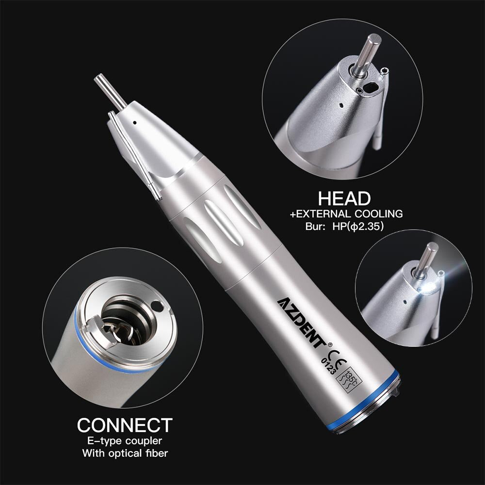 Dental 1:1 Optic Fiber Straight Nose Low Speed Handpiece Inner Water Dental Implant Surgery - KiwisLove