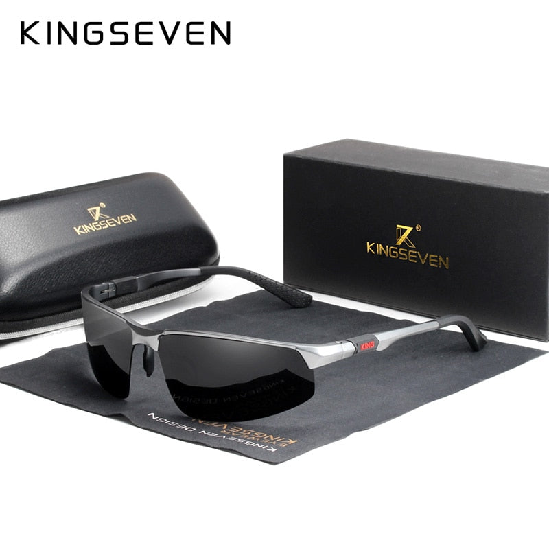 KINGSEVEN 2020 Aluminum Photochromic Sunglasses Men Polarized Vintage Black Driving Sun Glasses For men Oculos De Sol Masculino - KiwisLove