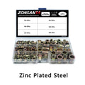 ZONSANTA120pcs set Mixed 304 stainless steel Rivet Nut M3 M4 M5 M6 M8 M10 Nut Carbon Steel Flat Head Threaded Insert Nut Kit - KiwisLove