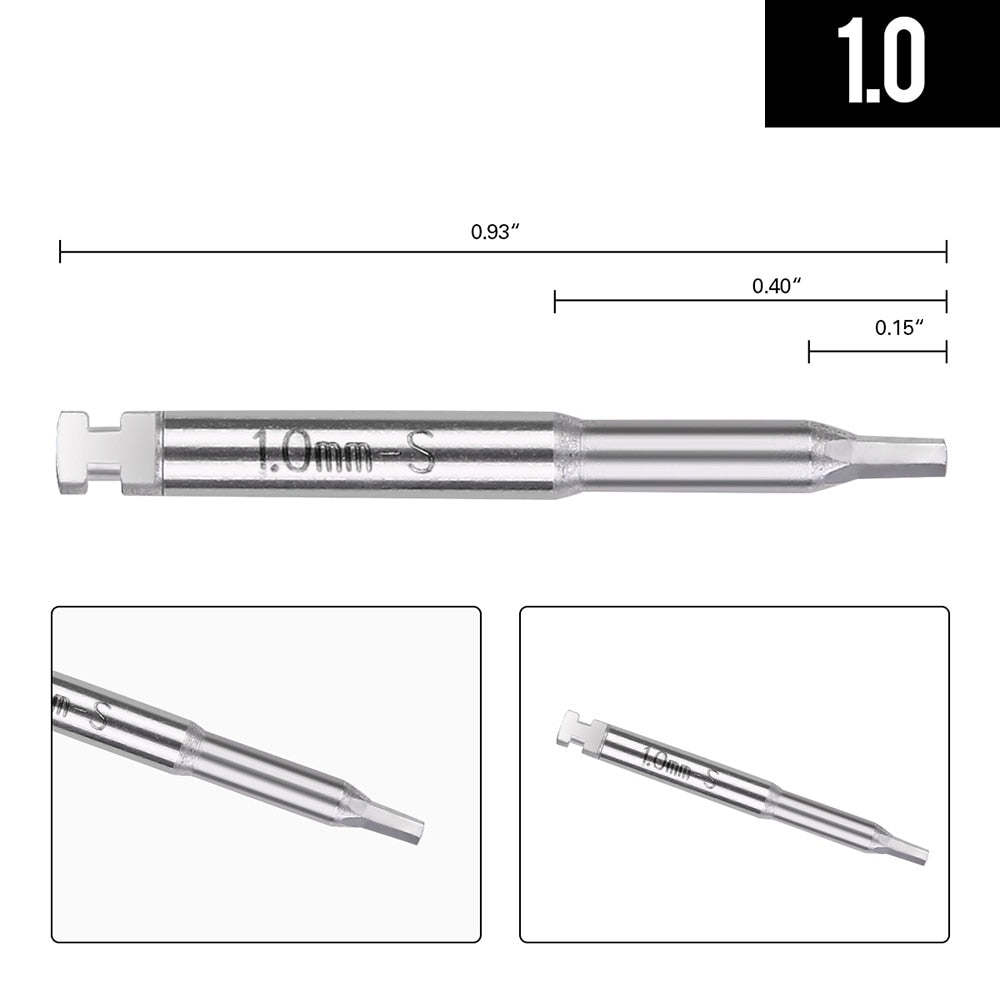1 whole (12pcs screw+ base ) set Azdent Dental Implant Screw Driver For Low Speed Handpiece Dia.2.35mm - KiwisLove