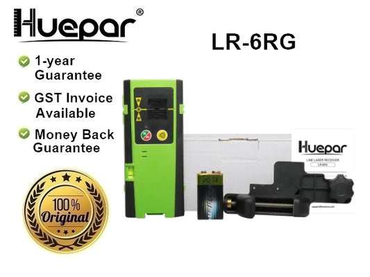 Huepar Digital LCD Laser Receiver Outdoor LR-6RG Red & Green Beam Cross Line - KiwisLove