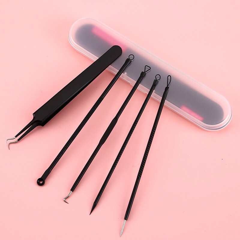 5PCS Blackhead Removal Acne Needles Comedone Black Spot Extractor Pimple Blemish Remover Skin Care Pore Cleanser Needle Hook - KiwisLove