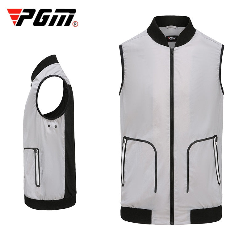 PGM Men Glof Ultralight Windproof Vest Spring Autumn Grey Breathable Sleeveless Under Armour Jacket Coat Clothes YF364 - KiwisLove