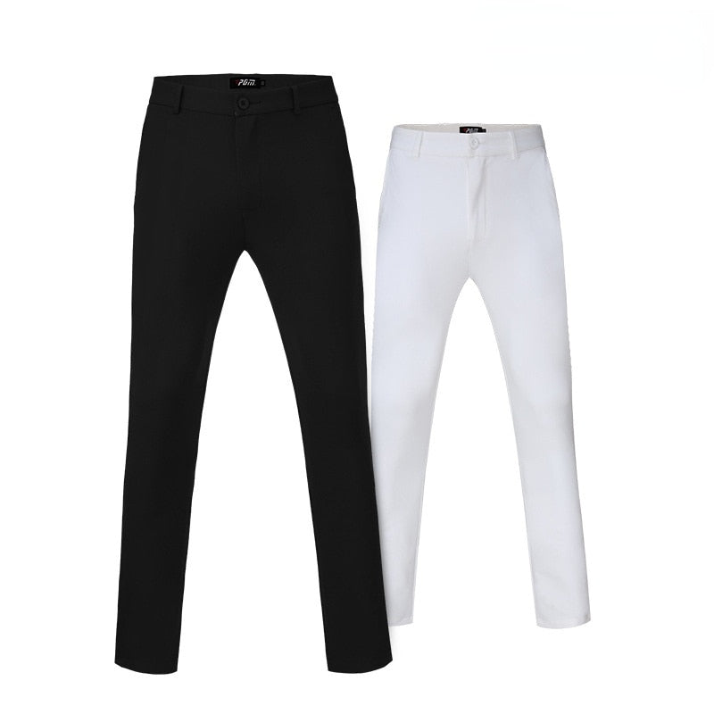 PGM Golf Tennis Men&#39;s Long Slim Trousers Spring Autumn High Elastic Sports Wear-resistant Shorts Comfortable Soft Dry KUZ052 - KiwisLove