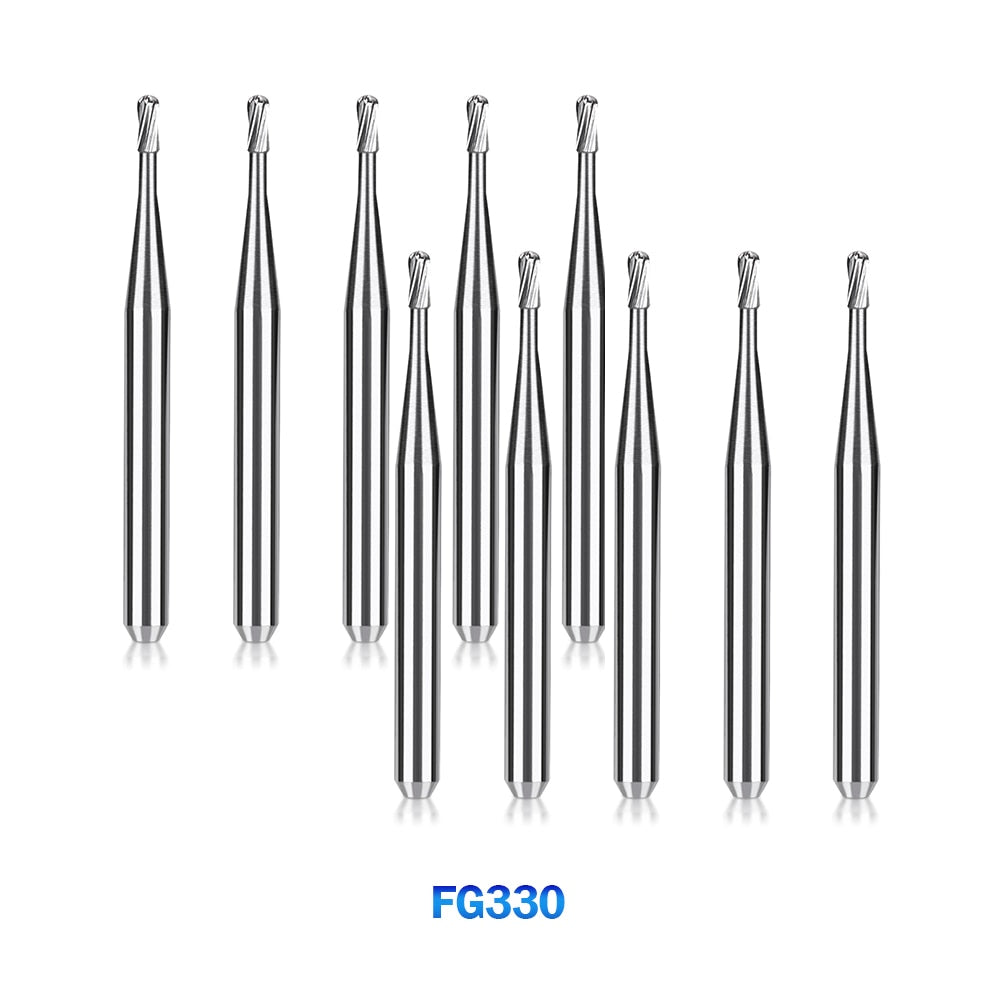 10pcs/Pack FG Dental Tungsten Carbide Bur Drill Round Type for High Speed Handpiece Dia.1.6mm - KiwisLove