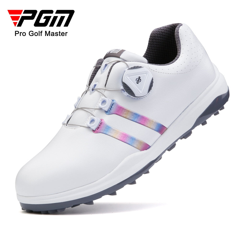 PGM Women Golf Shoes Waterproof Anti-skid Women&#39;s Light Weight Soft Breathable Sneakers Ladies Casual Knob Strap Sports XZ208 - KiwisLove