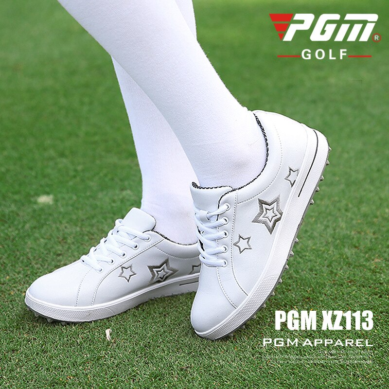 PGM Women Golf Shoes Leisure Fixed Nail Waterproof Sneakers Women Non-Slip Small White Girls Sports Shoes XZ113 - KiwisLove