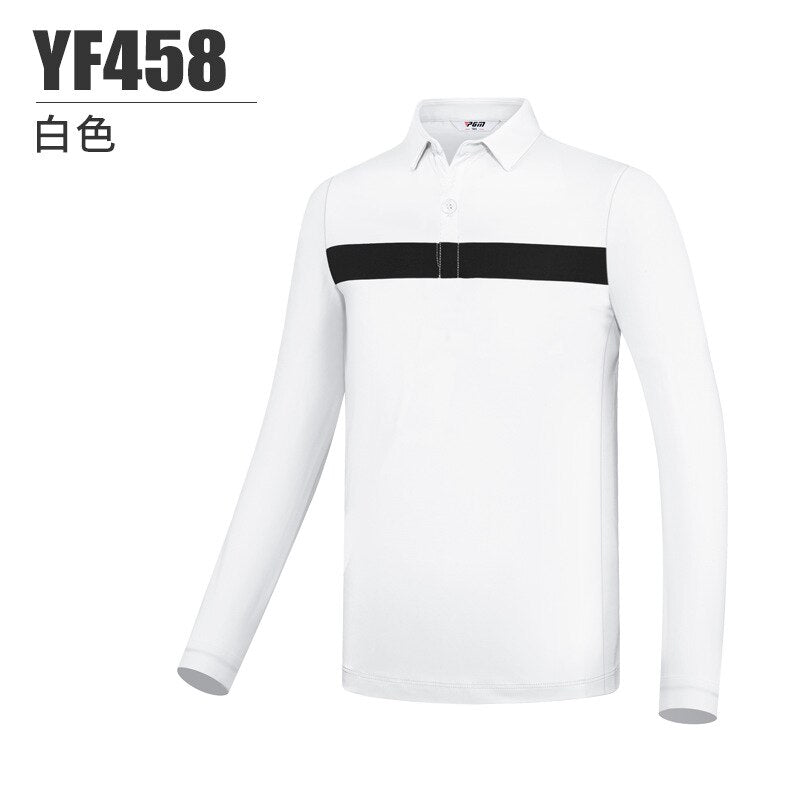 PGM Boy Golf Trainning T Shirts Long Sleeve Autumn and Winter Windproof and Warm Lapel Golf Apparel  Sportswear YF458 - KiwisLove