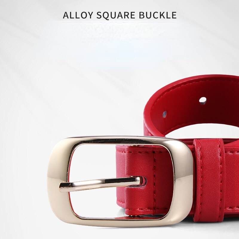 PGM Women&#39;s Golf Belt Korean Style All Match Belt Buckle 3 Colors Black Red White Microfiber Sports Belt PD017 - KiwisLove