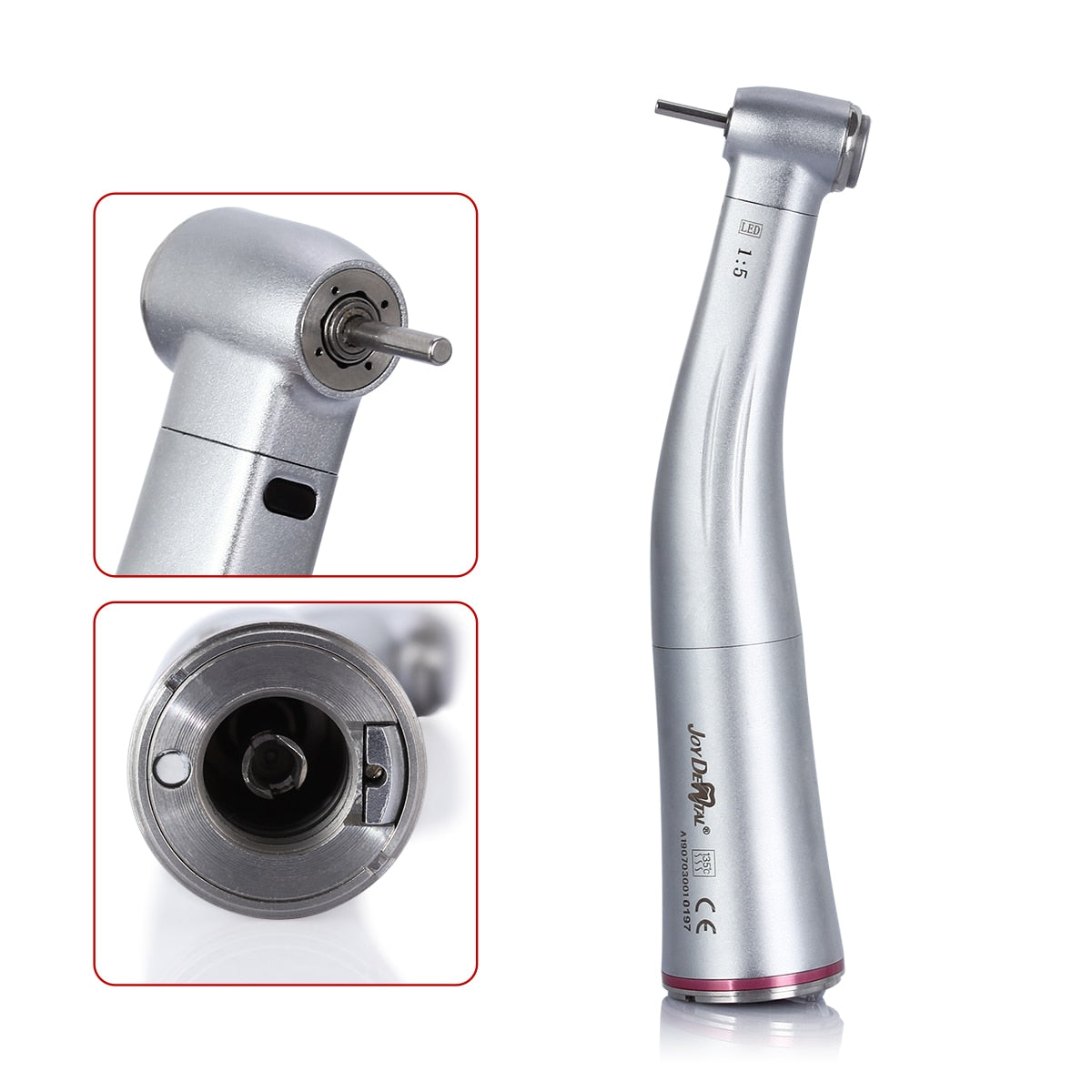 Dental 1:5 Increasing Fiber Optic Contra Angle Low Speed Push Button Internal Handpiece E-type Electric Motor - KiwisLove