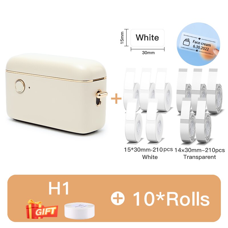 Niimbot H1 Portable Thermal Label Printer Mini Label Maker 10-15mm Label Paper Wireless Fast Printing Machine for Home Office - KiwisLove