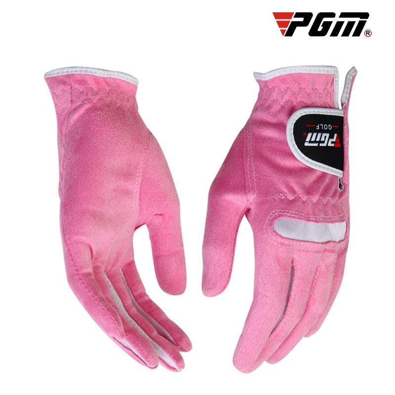 PGM 1pair Women Golf Gloves Soft Microfiber Cloth Breathable Non-slip Protective Gloves Hand Wear Golf Accessory - KiwisLove