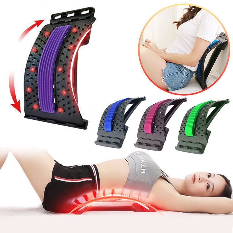 Back Massager Stretcher Support Spine Deck Pain Relief Chiropractic Lumbar Relief Back Stretcher Fitness Massage Equipment - KiwisLove