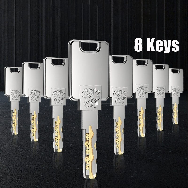 12/8 key anti-theft door round cylinder lock entry door round cylinder lock outdoor door lock family lock door lock lock core - KiwisLove