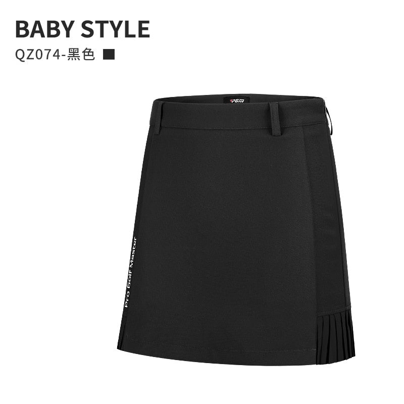 PGM Women Golf Short Skirt Female Summer Breathable Sports Girl Elasticity Wear Anti-exposure Pleated Skirt Lady Clothing QZ074 - KiwisLove