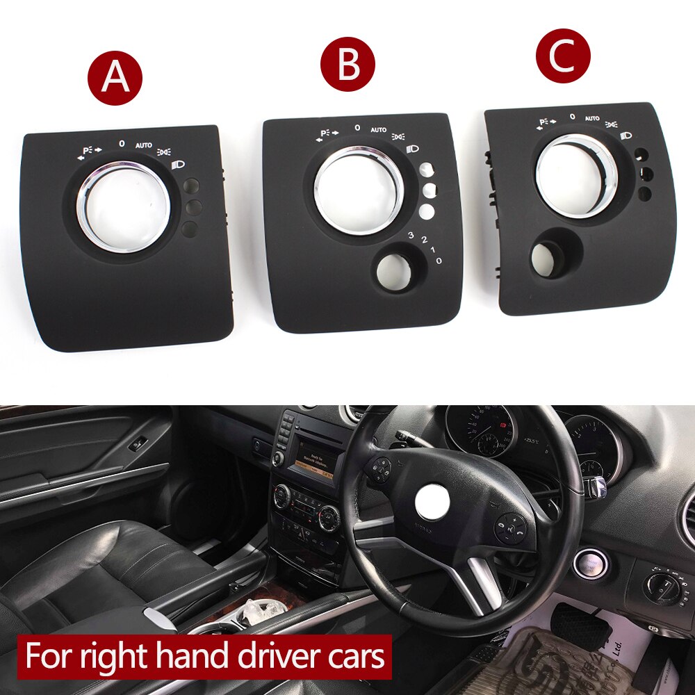 RHD Right Front Head Lamp Headlight Switch Button Cover Trim For Mercedes Benz W164 ML GL 300 350 450 500 2005-2011 - KiwisLove
